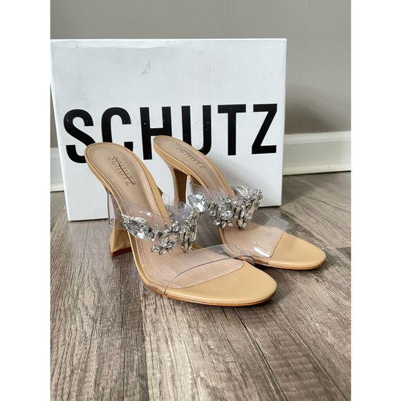 Schutzlaureen Embellished Flared Heel 